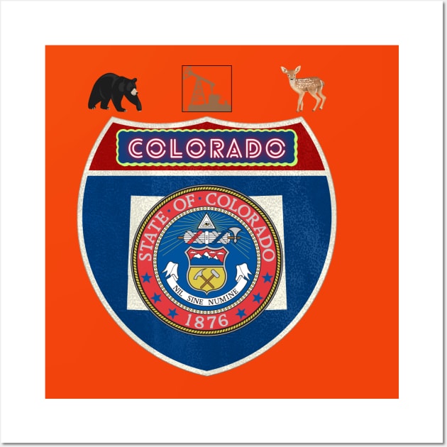 State of Colorado USA Wall Art by TopSea